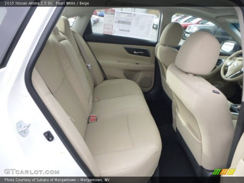Pearl White / Beige 2015 Nissan Altima 2.5 SV