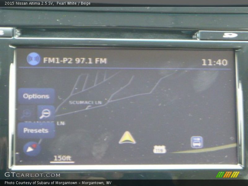 Pearl White / Beige 2015 Nissan Altima 2.5 SV