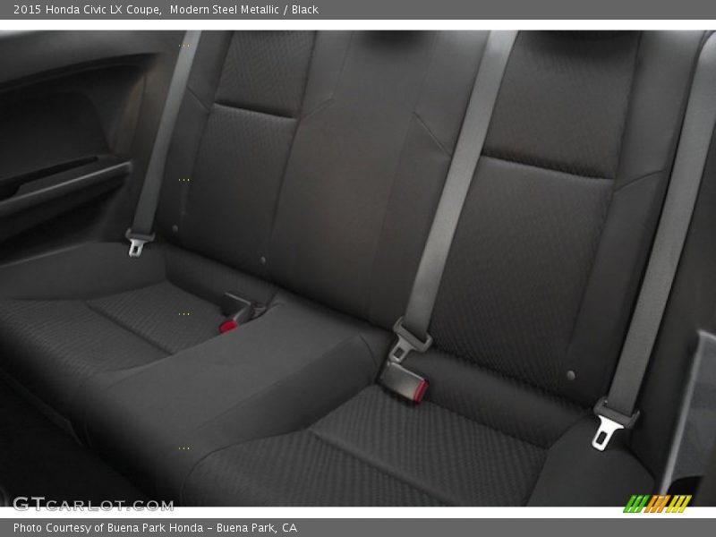 Modern Steel Metallic / Black 2015 Honda Civic LX Coupe
