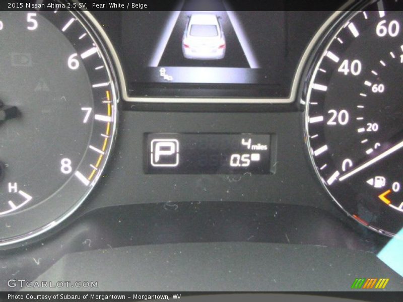Pearl White / Beige 2015 Nissan Altima 2.5 SV