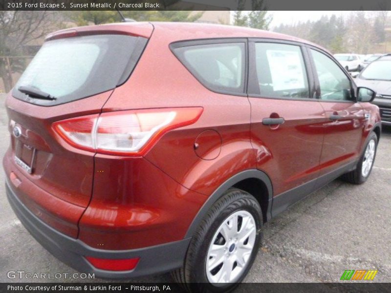 Sunset Metallic / Charcoal Black 2015 Ford Escape S