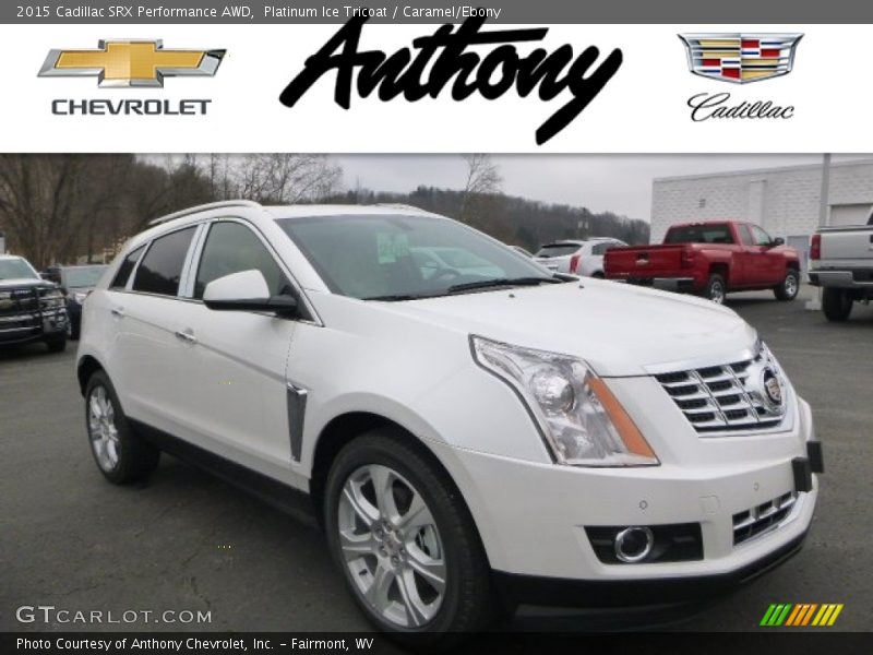 Platinum Ice Tricoat / Caramel/Ebony 2015 Cadillac SRX Performance AWD