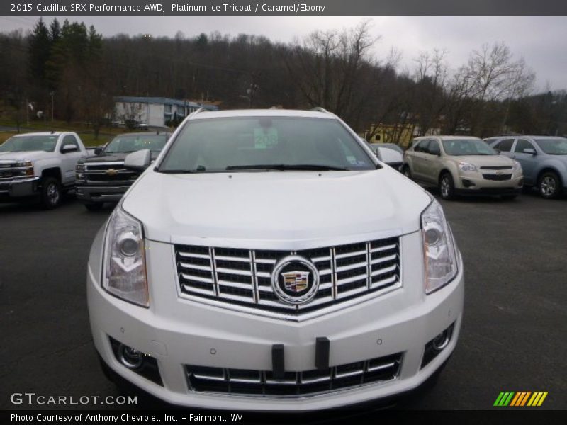 Platinum Ice Tricoat / Caramel/Ebony 2015 Cadillac SRX Performance AWD