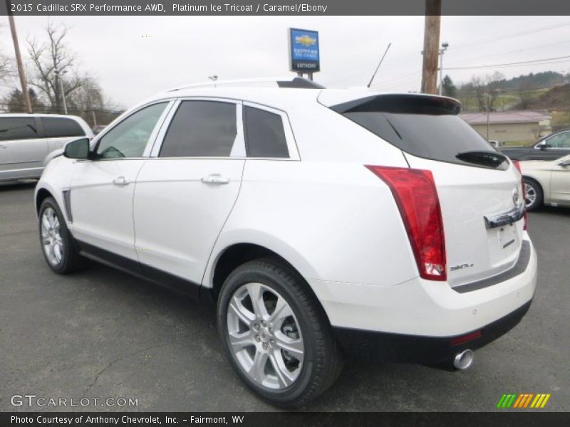 Platinum Ice Tricoat / Caramel/Ebony 2015 Cadillac SRX Performance AWD