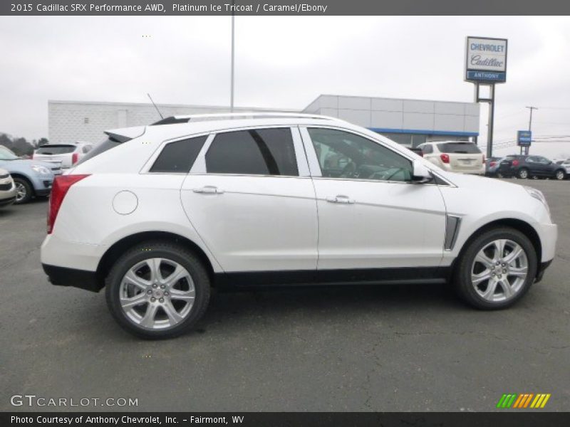 Platinum Ice Tricoat / Caramel/Ebony 2015 Cadillac SRX Performance AWD