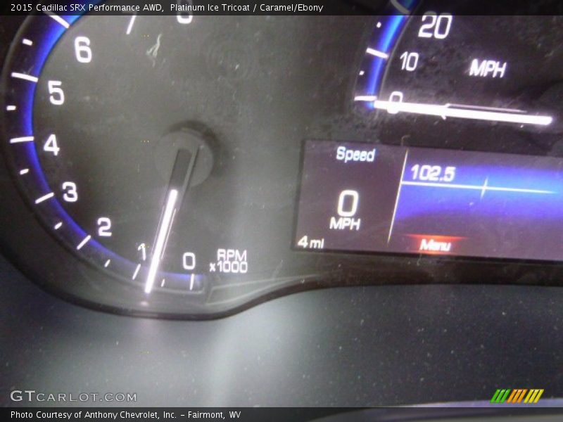 Platinum Ice Tricoat / Caramel/Ebony 2015 Cadillac SRX Performance AWD