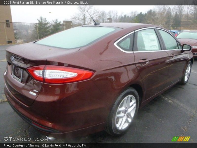 Bronze Fire Metallic / Charcoal Black 2015 Ford Fusion SE