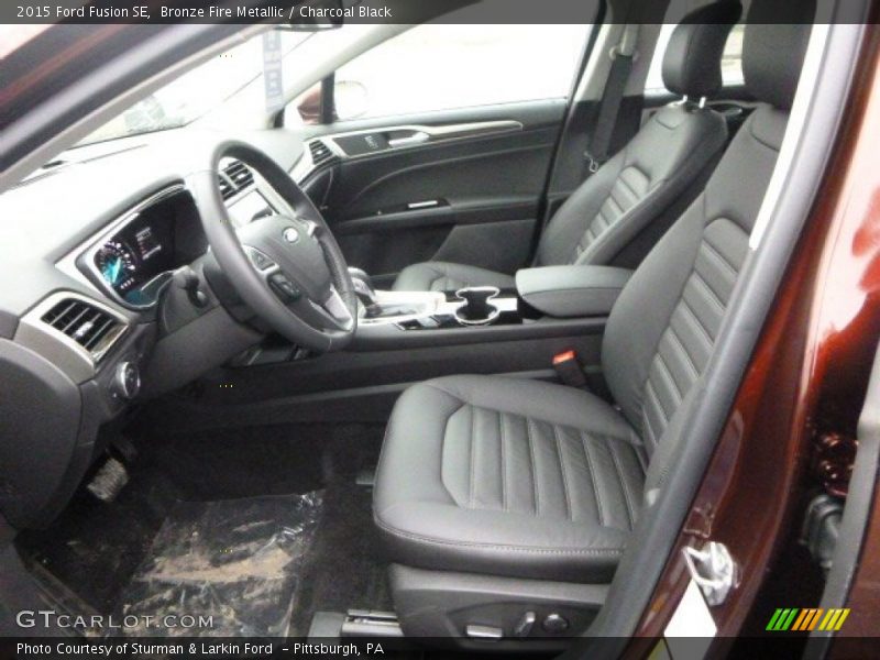 Bronze Fire Metallic / Charcoal Black 2015 Ford Fusion SE