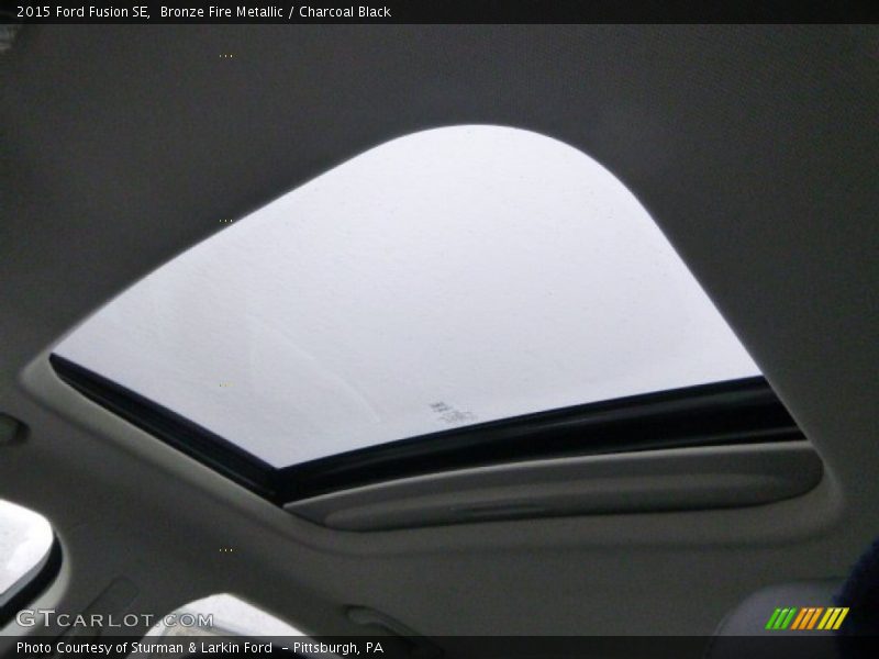 Bronze Fire Metallic / Charcoal Black 2015 Ford Fusion SE