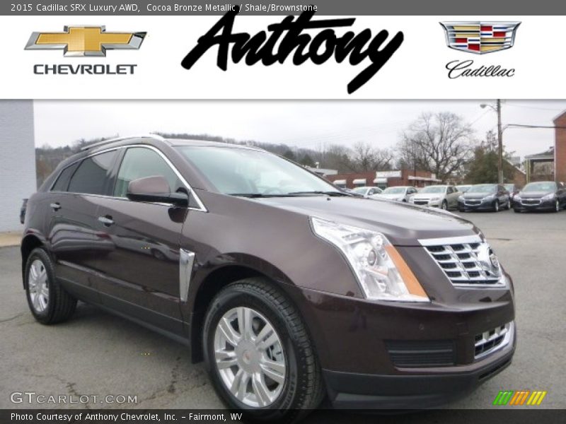 Cocoa Bronze Metallic / Shale/Brownstone 2015 Cadillac SRX Luxury AWD
