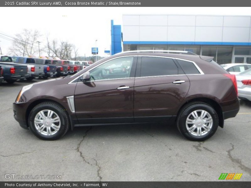 Cocoa Bronze Metallic / Shale/Brownstone 2015 Cadillac SRX Luxury AWD