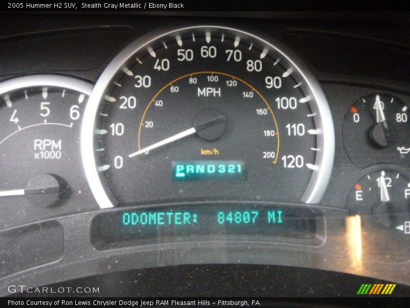 Stealth Gray Metallic / Ebony Black 2005 Hummer H2 SUV