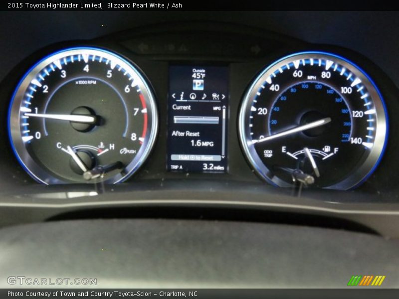 Blizzard Pearl White / Ash 2015 Toyota Highlander Limited