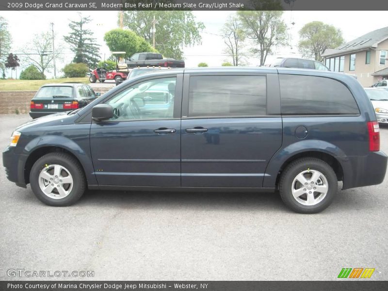 Modern Blue Pearl / Medium Slate Gray/Light Shale 2009 Dodge Grand Caravan SE