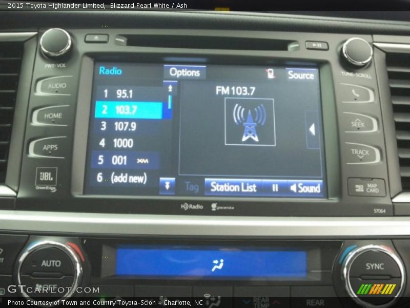 Blizzard Pearl White / Ash 2015 Toyota Highlander Limited