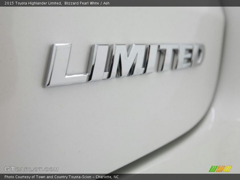 Blizzard Pearl White / Ash 2015 Toyota Highlander Limited