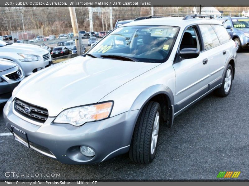 Brilliant Silver Metallic / Dark Charcoal Tweed 2007 Subaru Outback 2.5i Wagon