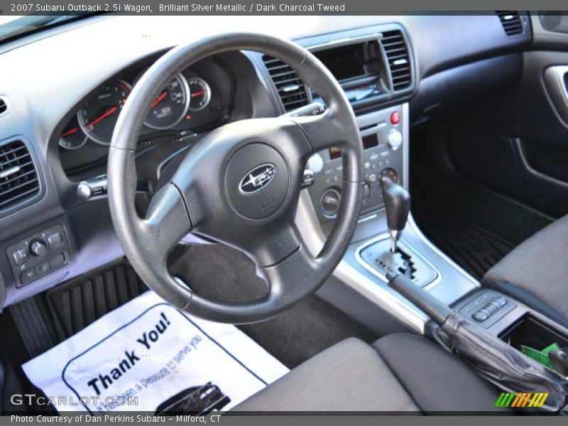 Brilliant Silver Metallic / Dark Charcoal Tweed 2007 Subaru Outback 2.5i Wagon
