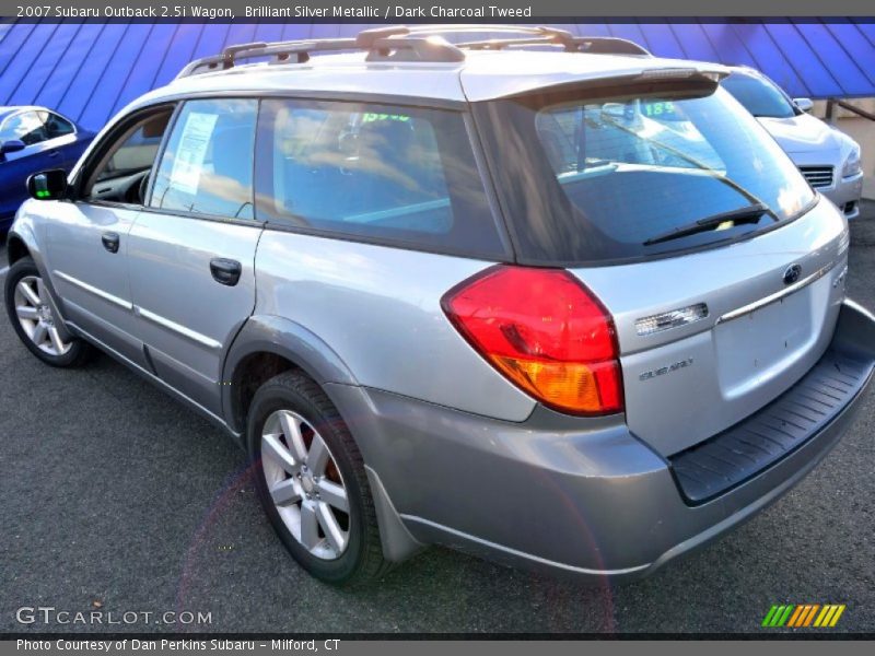 Brilliant Silver Metallic / Dark Charcoal Tweed 2007 Subaru Outback 2.5i Wagon