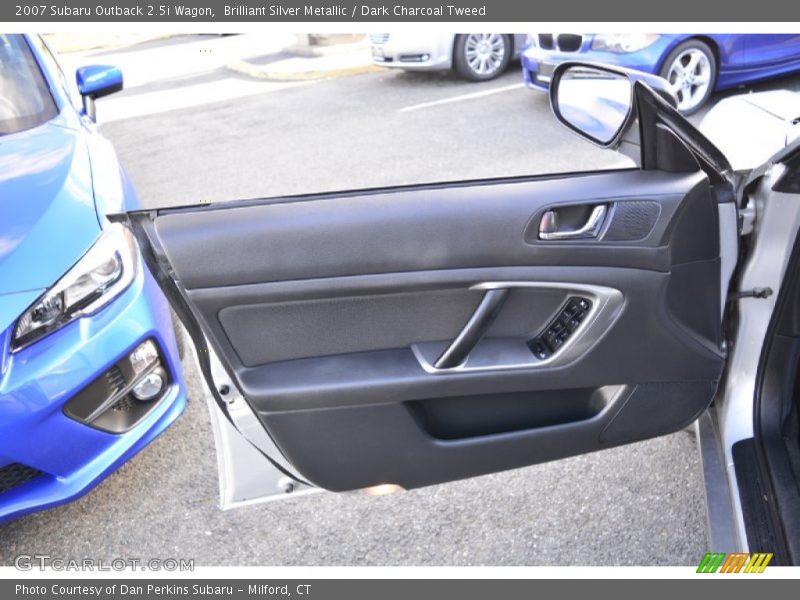 Brilliant Silver Metallic / Dark Charcoal Tweed 2007 Subaru Outback 2.5i Wagon
