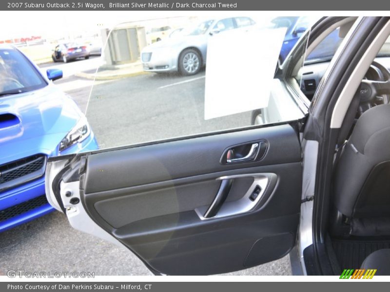 Brilliant Silver Metallic / Dark Charcoal Tweed 2007 Subaru Outback 2.5i Wagon