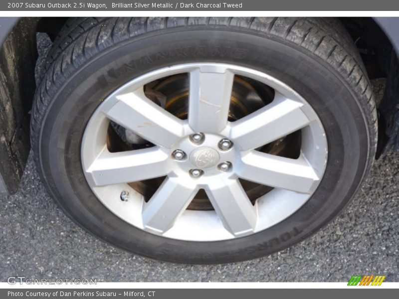 Brilliant Silver Metallic / Dark Charcoal Tweed 2007 Subaru Outback 2.5i Wagon