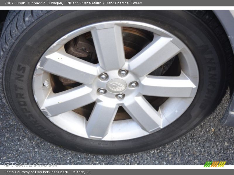 Brilliant Silver Metallic / Dark Charcoal Tweed 2007 Subaru Outback 2.5i Wagon