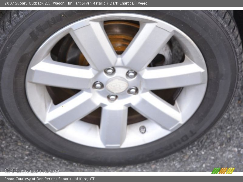 Brilliant Silver Metallic / Dark Charcoal Tweed 2007 Subaru Outback 2.5i Wagon