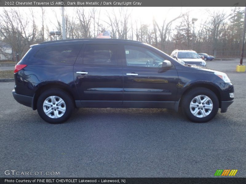Dark Blue Metallic / Dark Gray/Light Gray 2012 Chevrolet Traverse LS AWD
