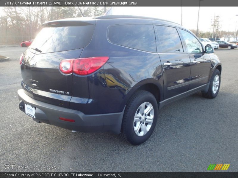Dark Blue Metallic / Dark Gray/Light Gray 2012 Chevrolet Traverse LS AWD