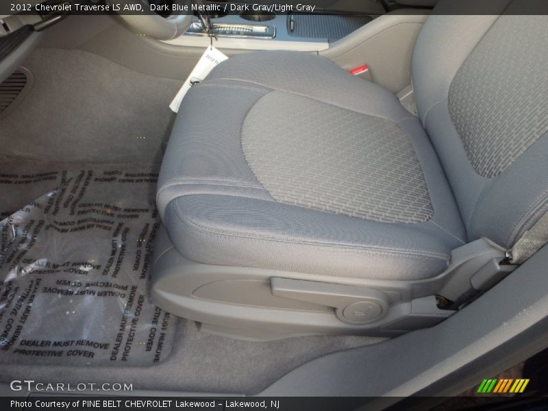 Dark Blue Metallic / Dark Gray/Light Gray 2012 Chevrolet Traverse LS AWD