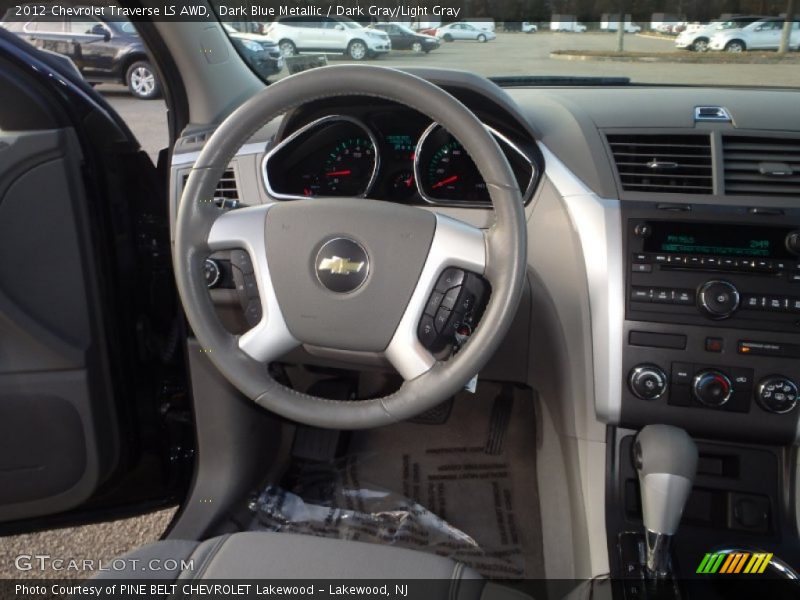 Dark Blue Metallic / Dark Gray/Light Gray 2012 Chevrolet Traverse LS AWD
