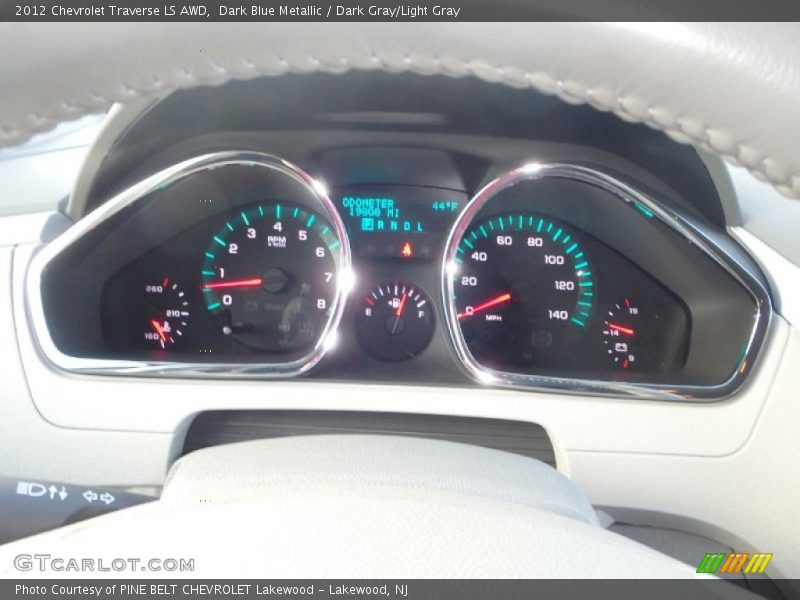 Dark Blue Metallic / Dark Gray/Light Gray 2012 Chevrolet Traverse LS AWD