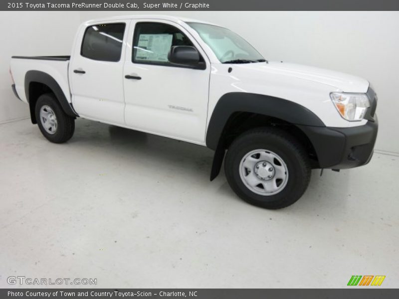Super White / Graphite 2015 Toyota Tacoma PreRunner Double Cab