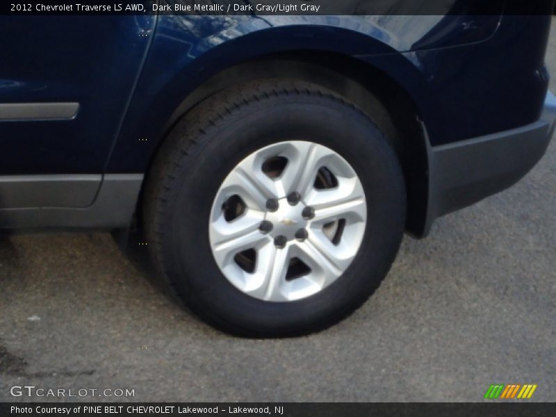 Dark Blue Metallic / Dark Gray/Light Gray 2012 Chevrolet Traverse LS AWD