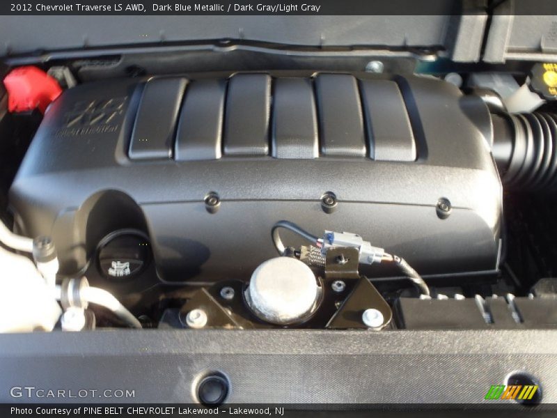 Dark Blue Metallic / Dark Gray/Light Gray 2012 Chevrolet Traverse LS AWD