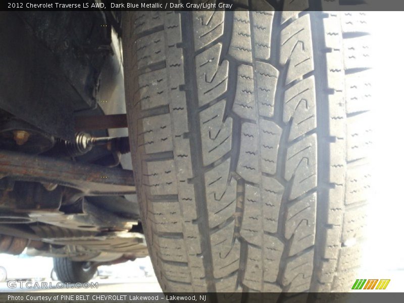 Dark Blue Metallic / Dark Gray/Light Gray 2012 Chevrolet Traverse LS AWD