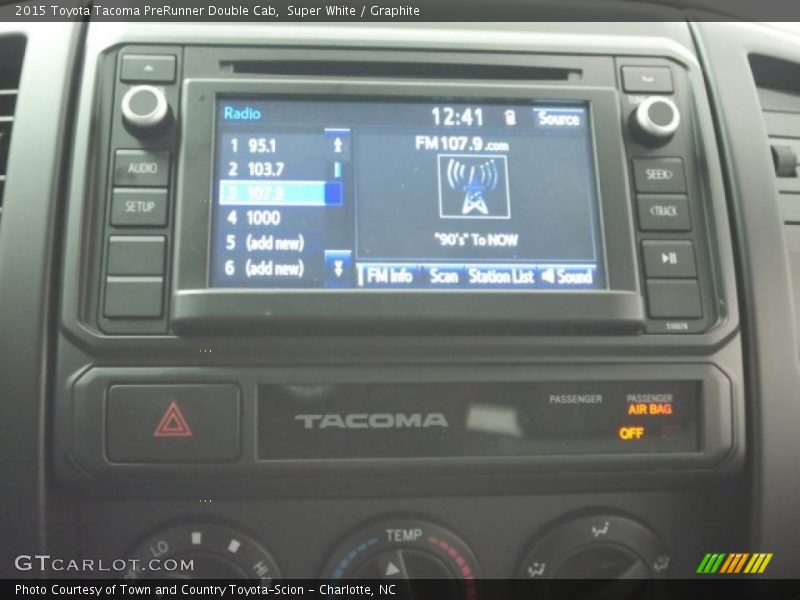 Super White / Graphite 2015 Toyota Tacoma PreRunner Double Cab