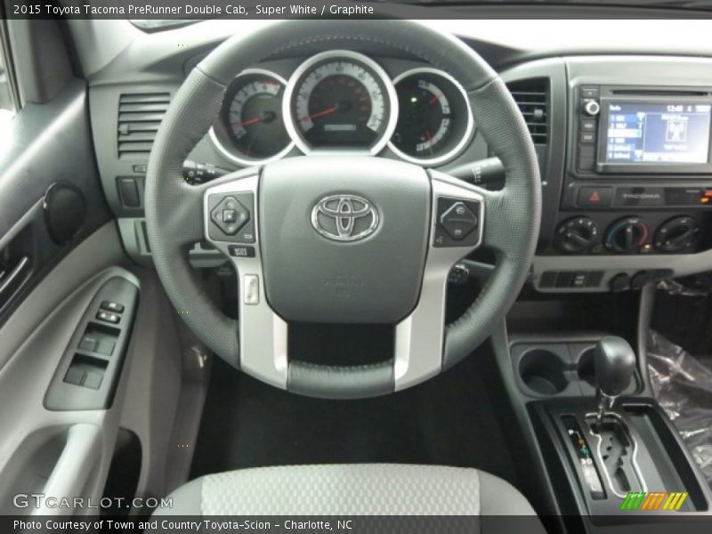 Super White / Graphite 2015 Toyota Tacoma PreRunner Double Cab