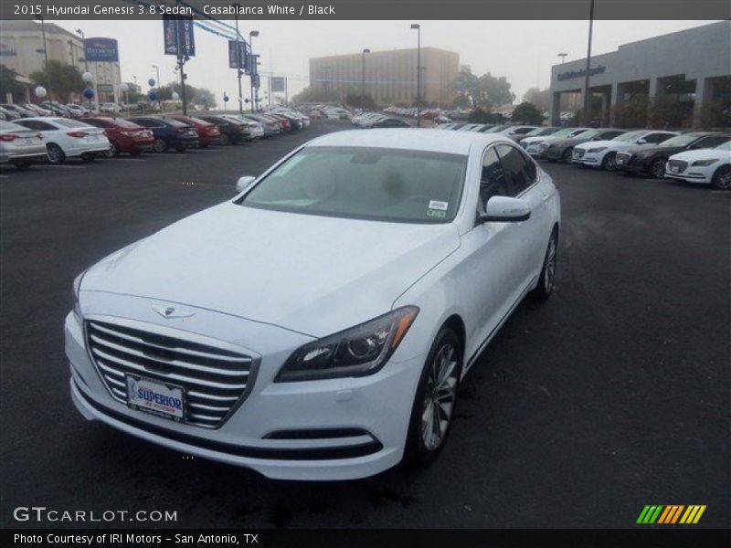Casablanca White / Black 2015 Hyundai Genesis 3.8 Sedan