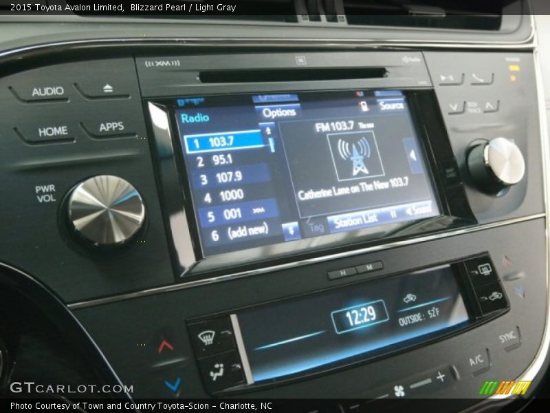 Blizzard Pearl / Light Gray 2015 Toyota Avalon Limited