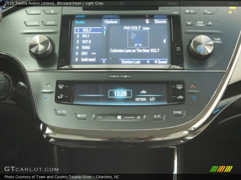Blizzard Pearl / Light Gray 2015 Toyota Avalon Limited