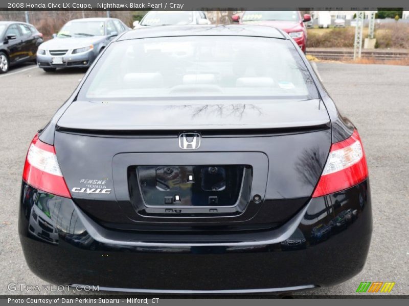 Nighthawk Black Pearl / Gray 2008 Honda Civic LX Coupe