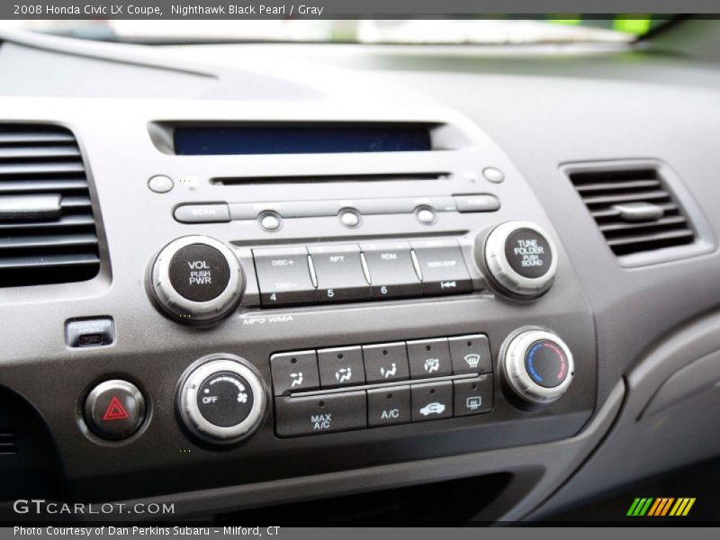 Nighthawk Black Pearl / Gray 2008 Honda Civic LX Coupe