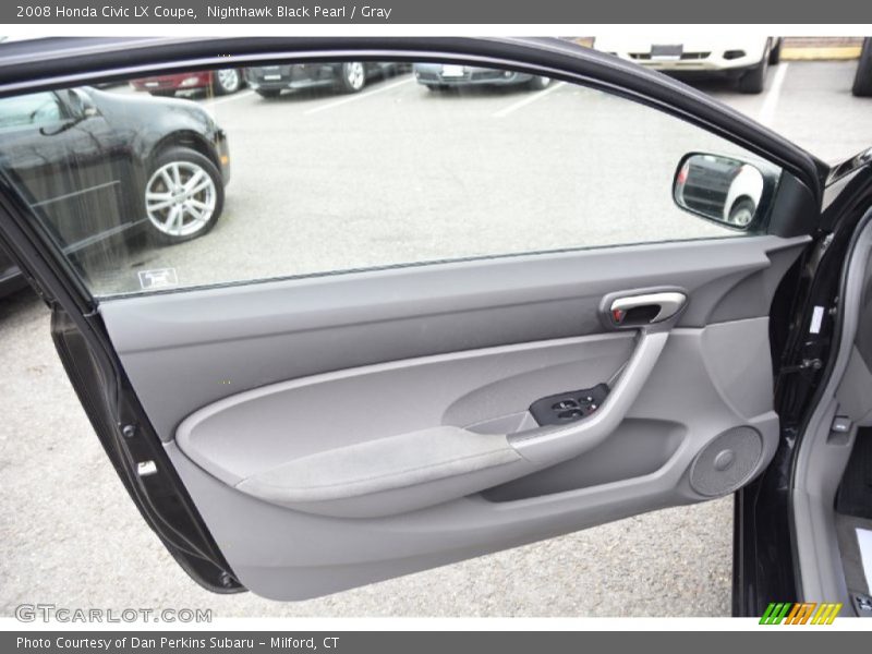Nighthawk Black Pearl / Gray 2008 Honda Civic LX Coupe