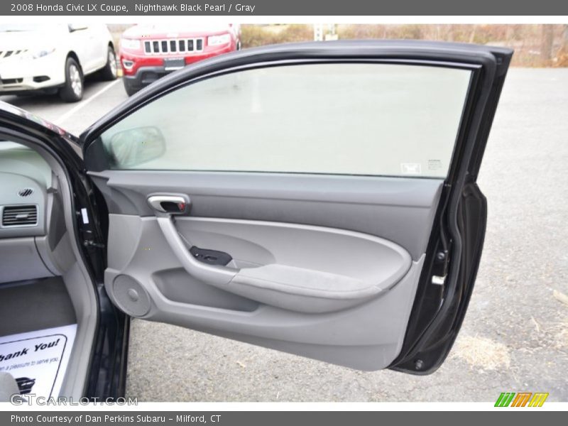 Nighthawk Black Pearl / Gray 2008 Honda Civic LX Coupe