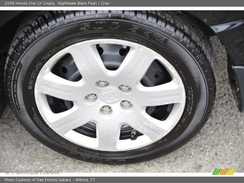 Nighthawk Black Pearl / Gray 2008 Honda Civic LX Coupe
