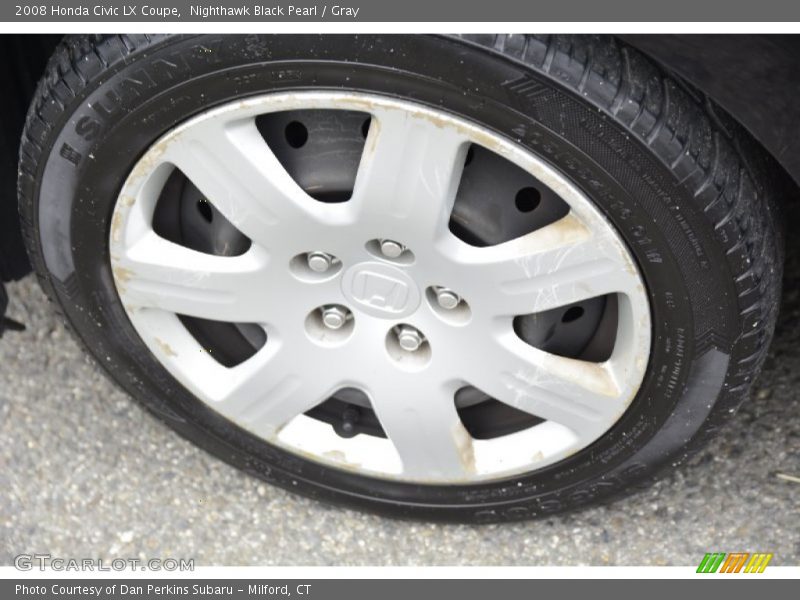 Nighthawk Black Pearl / Gray 2008 Honda Civic LX Coupe
