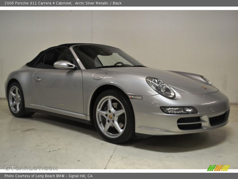 Arctic Silver Metallic / Black 2006 Porsche 911 Carrera 4 Cabriolet