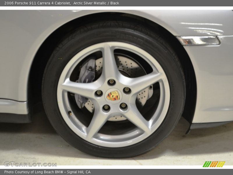 Arctic Silver Metallic / Black 2006 Porsche 911 Carrera 4 Cabriolet